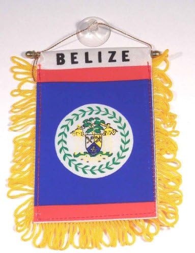 MAFCO BELIZE MINI BANNER 3 X 4 INCHES FLAG