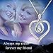 AOBOCO Sisters Necklace Sterling Silver Always My Sister Forever My Friend Love Heart Pendant Necklace Women Jewelry Birthday Gift for Friends (Clear Zirconia)