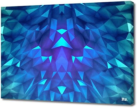 Curioos S_CA00227644_GW "Collosal Low Poly Triangle Pattern Modern Abstract Cubism" canvas Print, Small
