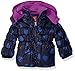 Pink Platinum Baby Girls' Infant Tonal Heart Print Puffer Jacket