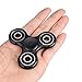 FridayFun Tri-Spinner Fidget Black EDC ADHD Focus Toy With Longer rotation and Smaller Friction, Great for Deep Thought & Anxiety Relief