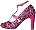Pleaser Pink Label Women's Queen01/Hp-Hpg Dress Pump, H Pink Patent-Glitter, 12 M US