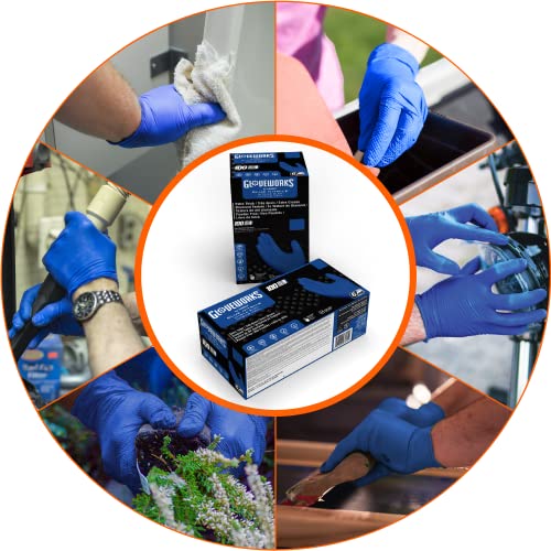 GLOVEWORKS HD Royal Blue Nitrile Industrial Disposable Gloves, 6 Mil