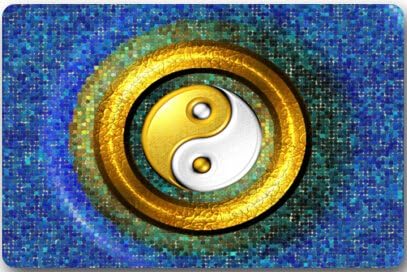 Fashionable Design mosaic art Yin Yang Doormat,Indoor/Outdoor Floor Mat 23.6"(L) x 15.7"(W)