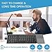 Foldable Bluetooth Keyboard, Jelly Comb B003B Dual Mode USB Wired & Bluetooth Keyboard with Touchpad Rechargeable for Windows Android Tablet Smartphone Surface and More-Updated (Dark Gray)