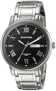 Armitron – Orologio Da Uomo Con Bracciale Bicolore E Data, Modello 20/4963, Quarzo Giapponese, Vetro Minerale, Cassa 41,5 Mm