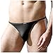 Jinshi Mens Thong String Bikini Briefs Sexy Low Rise Bamboo Underwear XXXL