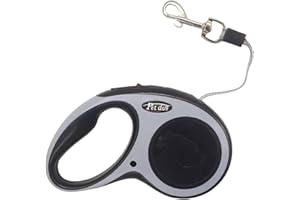 Zkaybb New Retractable Dog Leash (Cord), Ergonomic, Durable and Tangle Free Pet Walking Leash for Dogs Up to 26 lbs, 16 ft(Black)