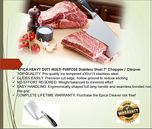 3 Rated+Epica+Stainless+Cleaver+Chopper