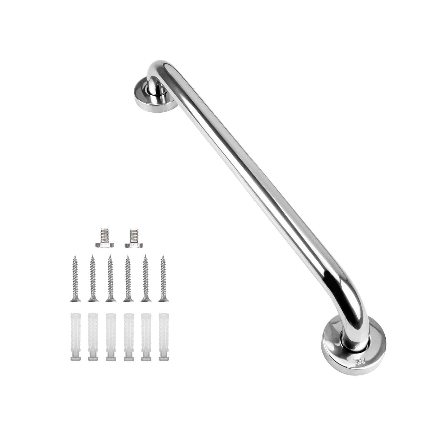 YF Bathroom Grab Bar Rail – 80 cm Stainless Steel Shower Safety Handle, Sturdy Anti-Slip Hand Rail for Elderly, Disabled, and Adults, Indoor/Outdoor Use in Bathtub, Toilet, Kitchen, or Stairway