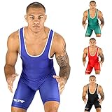 Elite Sports Men’s Wrestling Singlet Uniform, Star Series Advanced Singlets for Men Wrestling (Blue, Medium)