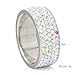 Tuji Jewelry VQYSKO Gorgeous Stainless Steel Eternity Engagement Ring White Round Cubic Zirconia Wedding Band,3/4/5/8/12mm