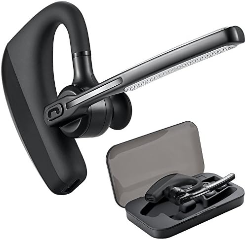 Bluetooth Headset, Wireless Earpiece In-Ear Headphones w/ Mic, 9Hrs Talk Time, Hands Free for Driving, Fully Compatiable With Carrying Case