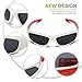 RIVBOS RBK003 Rubber Flexible Kids Polarized Sunglasses Age 3-10 (White)
