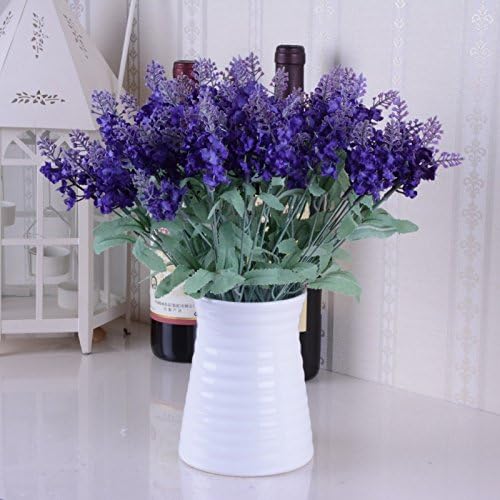 Hctina Artificial Fake Flower Lavender Bundle Purple Plant Potted