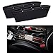 2 Set PU Leather Car Pocket Organizer Seat Console Gap Filler Side - ( Black )