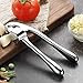 Garlic Press, Stainless Steel Mincer and Crusher With Silicone Roller Peeler - Professional Grade, Dishwasher safe, Rust-proof