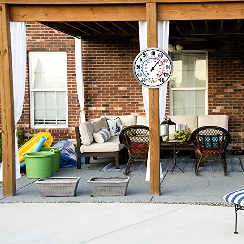 12'' Outdoor Thermometer Large Numbers, Outdoor Decorative Thermometer