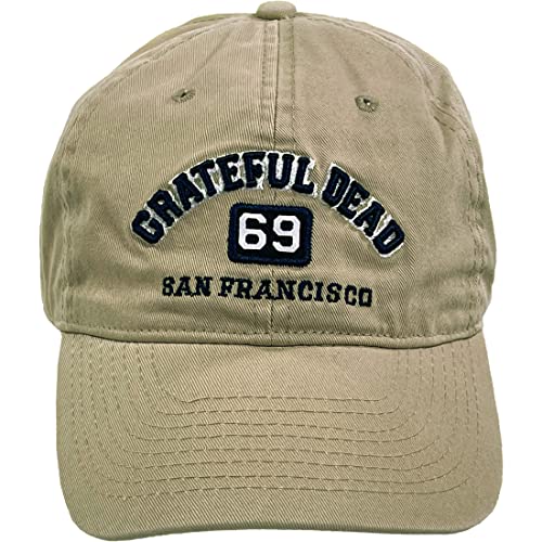 Grateful Dead Herren Baseballmütze San Fran 69, Flüssigkeitsblau Baseballkappe, Khaki, Einheitsgröße