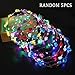 Led Flower Crown -Girl Flower Crown -5-Pack LED Light Up Flower Wreath Headbands for Festival Wedding Christmas Halloween Beach Park Party Child Headdress by Sportsvoutdoors[RANDOM COLOR]