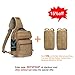 G4Free 2 Pack Tactical Molle Pouches Compact Utility EDC Waist Bag Pack Small Gear Gadget for Chest Vest Tactical Backpack(Tan)