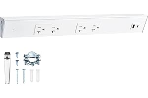 SURAIELEC 16" Under Cabinet Hardwired Power Strip, Angled Trapezoid Design, 2×20A TR Outlets with USB-A & USB-C, Modular Exte