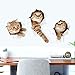 5Pcs 3D Removable Cats Large Wall Stickers, Cute Animal Wall Sticker Mural for Kids, Cute kitty Decor Posters for Nursery Room, Toilet, Kitchen, Offices, Refrigerator, Car