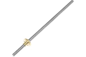 CHUANGNENG T8 1000mm Lead Screw Diameter 8mm Lead Screw Pitch 2mm,Lead 2mm Brass Nut for CNC 3D Printer