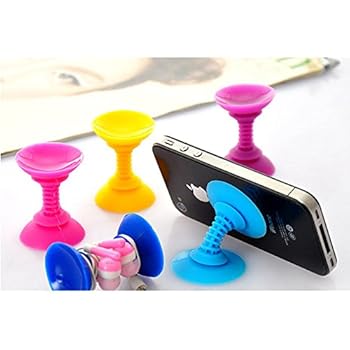 Turtle Shaped Silicone Suction Cup Stand for Cell Phones & Tablet PCs (Pink)