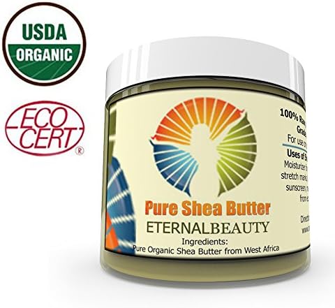 Unrefined Shea butter in 8oz, 16oz jar, Raw, African Shea butter- Best for Dry or Acne Prone Skin, Stretch Marks, Eczema, Delicate Baby Skin (8oz)