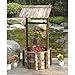 Outdoor Wooden Wishing Well Garden Planter with Hanging Flower Bucket, 45 Inch