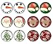 6 Pairs Christmas Winter Festive Xmas Unisex Stainless Steel Stud Earrings Set (Set A)