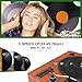 Turntable Vinyl Record Player Belt Driven with Built in Stereo Speaker, Eonsix Wireless Connection Vintage Style Turntable, Supports USB to MP3 Record with 3 Speed Play, Natural Woodthumb 2