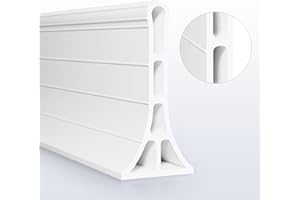 ZUERST 67 IN Shower Threshold Water Dam Barrier, 3.8'' High Collapsible Shower Water Dam, Self-adhesive Shower Water Blocker, Shower Threshold Barrier Water Stopper for Dry and Wet Separation