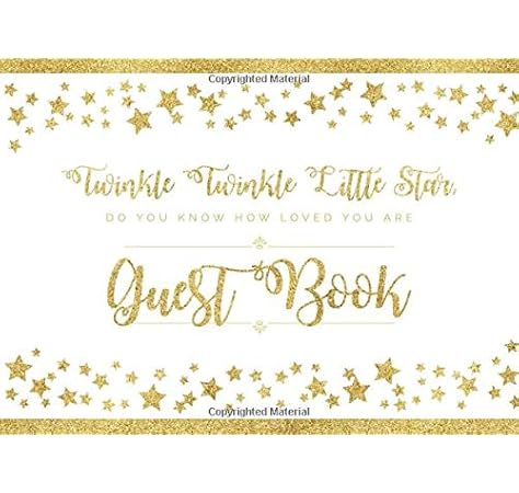 twinkle twinkle little star baby shower guest book