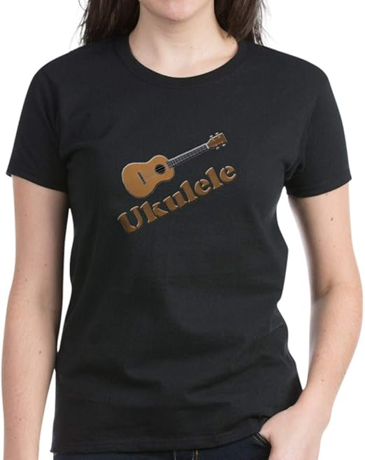 CafePress Ukulele Instrument Women's Dark T Cotton TShirt