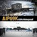 Backup Rear View Parking Vehicle S1 Camera by Xroose 6 Auto LED Lights for Night Vision. IP69K Waterproof Rating License Plate Mounted Optimum 149˚ Wide View for Safety Wired Installation, 9-12V