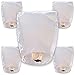 Just Artifacts 40 ECO Wire-Free Flying Chinese Sky Lanterns (Set of 40, Wire-Free Eclipse, White) - 100% Biodegradable, Environmentally Friendly Lanterns!
