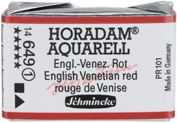 Schmincke - HORADAM® AQUARELL - finest artists' watercolour paints, 649 English Venetian Red, 14 649 043, 1/1 pan