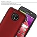 Moto E4 Case,SENON Slim-fit Shockproof Anti-Scratch Anti-Fingerprint Protective Case Cover for Motorola Moto E4 / Moto E 4th Generation,Red