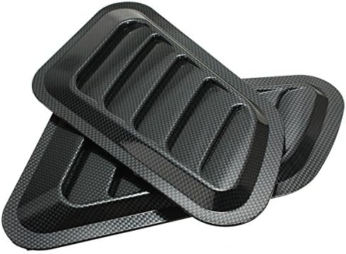 Car Decorative Intake Scoop - rupeng 2x Car Decorative Air Flow Intake Scoop Turbo Bonnet Vent Cover Hood Fender New canbon