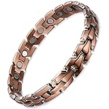 Rainso Mens Copper Magnetic Therapy Bracelets for Arthritis Wristband Adjustable