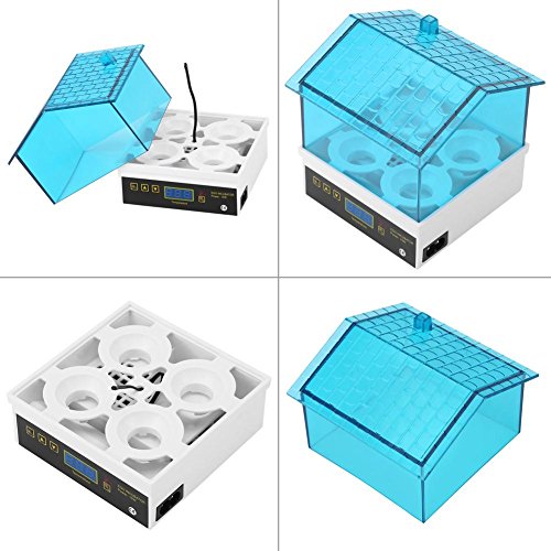 SOULONG Automatischer Inkubator, Mini Egg Hatching 4 Egg Digital mit LED-Display für den Gebrauch von Küken Brutmaschine Ei-Brutkasten 10x10x11,5 cm (LxBxH) 15w – Bild 8