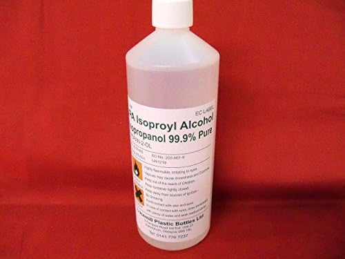 ISOPROPYL ALCOHOL 99.9% IPA 1 Litre (1000mL) in HDPE Bottle & CHILD PROOF LID - Express 24Hr FREE Delivey