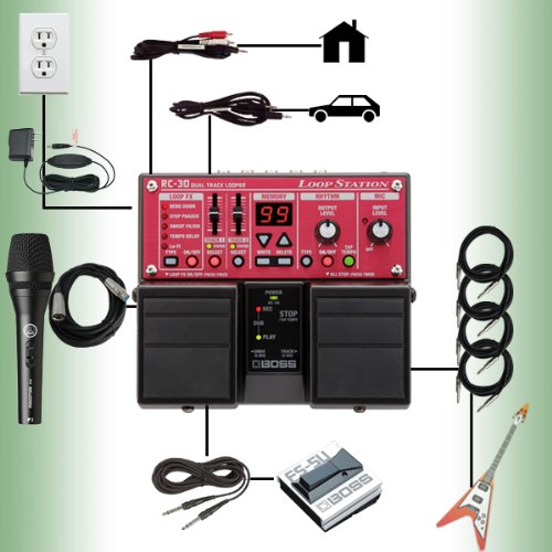 Boss RC30 Loop Station with Microphone, Foot Switch, Power Supply