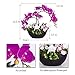 YILIYAJIA Artificial Flowers Orchids Purple Decor Faux Flowers Arrangement Potted Plants Rustic Table Centerpieces Floral Decorations Realistic Phalaenopsis for Home Office Hotel Room