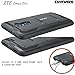 COVRWARE [Aegis Series] case Compatible with ZTE ZMAX PRO/ZTE Carry, with Built-in [Screen Protector] Heavy Duty Full-Body Rugged Holster Armor Case [Belt Swivel Clip][Kickstand], Black