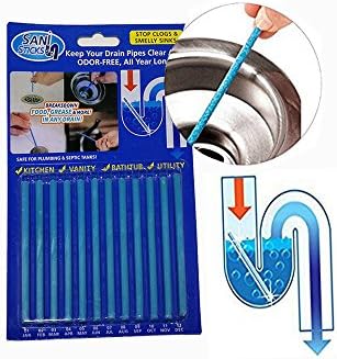 Flytaker 12 Pcs Sink Deodorant Stick Set Magic Clean Sewer and deodorizer For Bathroom &amp; Kitchen Clean