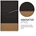 kwmobile Case Compatible with Sony Xperia Tablet Z3 Compact - PU Leather and Canvas Cover with Stand Feature - Anthracite / Light Brown