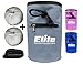 Rock Climbing Chalk Bag and 2 x Chalk Balls - No Leak Drawstring Bag and Secure Zip Pocket, Grey
